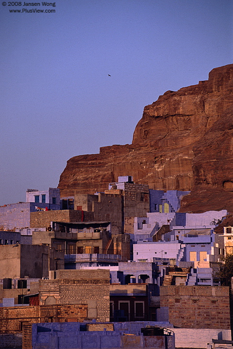 Mehrangarh Fort山脚下的房子